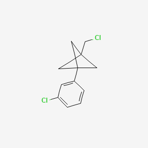 molecular formula C12H12Cl2 B2974773 1-(Chloromethyl)-3-(3-chlorophenyl)bicyclo[1.1.1]pentane CAS No. 2287300-60-9