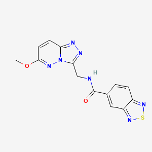 molecular formula C14H11N7O2S B2974776 N-((6-methoxy-[1,2,4]triazolo[4,3-b]pyridazin-3-yl)methyl)benzo[c][1,2,5]thiadiazole-5-carboxamide CAS No. 2034354-10-2
