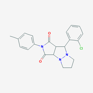 molecular formula C21H20ClN3O2 B297478 7-(2-Chlorophenyl)-4-(4-methylphenyl)-1,4,8-triazatricyclo[6.3.0.02,6]undecane-3,5-dione 