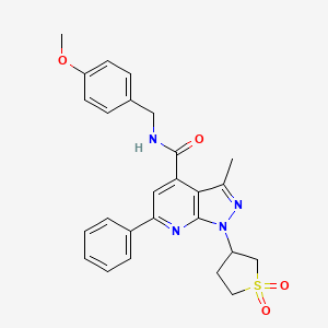 1-(1,1-dioxidotetrahydrothiophen-3-yl)-N-(4-methoxybenzyl)-3-methyl-6-phenyl-1H-pyrazolo[3,4-b]pyridine-4-carboxamide