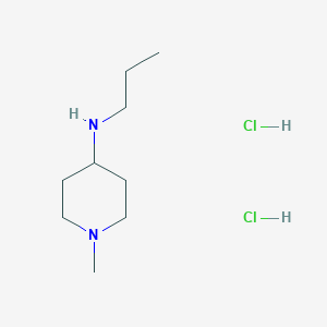 molecular formula C9H22Cl2N2 B2974790 1-甲基-N-丙基哌啶-4-胺；二盐酸盐 CAS No. 2413904-16-0