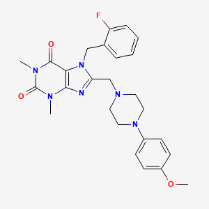 7-(2-fluorobenzyl)-8-{[4-(4-methoxyphenyl)piperazin-1-yl]methyl}-1,3-dimethyl-3,7-dihydro-1H-purine-2,6-dione