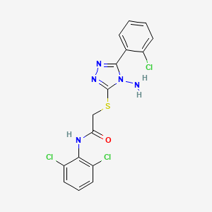 2-{[4-amino-5-(2-chlorophenyl)-4H-1,2,4-triazol-3-yl]sulfanyl}-N-(2,6-dichlorophenyl)acetamide