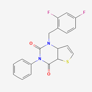 1-[(2,4-difluorophenyl)methyl]-3-phenyl-1H,2H,3H,4H-thieno[3,2-d]pyrimidine-2,4-dione