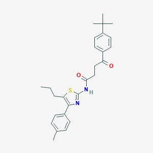 molecular formula C27H32N2O2S B297480 4-(4-tert-butylphenyl)-N-[4-(4-methylphenyl)-5-propyl-1,3-thiazol-2-yl]-4-oxobutanamide 
