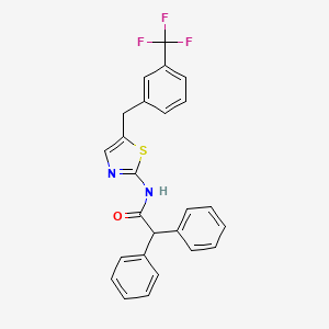 2,2-Diphenyl-N-(5-(3-(trifluoromethyl)benzyl)-1,3-thiazol-2-YL)acetamide