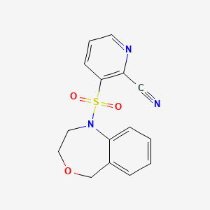 3-(1,2,3,5-Tetrahydro-4,1-benzoxazepine-1-sulfonyl)pyridine-2-carbonitrile