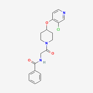 N-(2-(4-((3-chloropyridin-4-yl)oxy)piperidin-1-yl)-2-oxoethyl)benzamide
