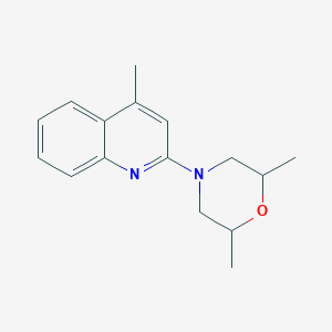 molecular formula C16H20N2O B2974825 2,6-二甲基-4-(4-甲基喹啉-2-基)吗啉 CAS No. 315710-14-6