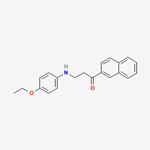molecular formula C21H21NO2 B2974826 3-(4-Ethoxyanilino)-1-(2-naphthyl)-1-propanone CAS No. 477320-02-8