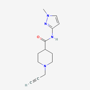 N-(1-Methylpyrazol-3-yl)-1-prop-2-ynylpiperidine-4-carboxamide