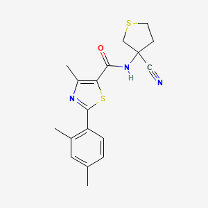 N-(3-cyanothiolan-3-yl)-2-(2,4-dimethylphenyl)-4-methyl-1,3-thiazole-5-carboxamide