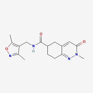 N-((3,5-dimethylisoxazol-4-yl)methyl)-2-methyl-3-oxo-2,3,5,6,7,8-hexahydrocinnoline-6-carboxamide