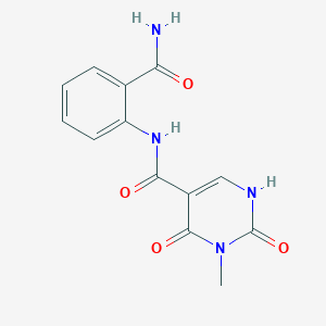 N-(2-carbamoylphenyl)-3-methyl-2,4-dioxo-1,2,3,4-tetrahydropyrimidine-5-carboxamide