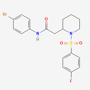 N-(4-bromophenyl)-2-(1-((4-fluorophenyl)sulfonyl)piperidin-2-yl)acetamide