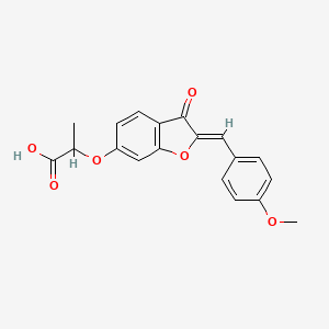 (Z)-2-((2-(4-methoxybenzylidene)-3-oxo-2,3-dihydrobenzofuran-6-yl)oxy)propanoic acid