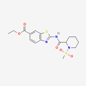 Ethyl 2-(1-(methylsulfonyl)piperidine-2-carboxamido)benzo[d]thiazole-6-carboxylate
