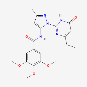 N-(1-(4-ethyl-6-oxo-1,6-dihydropyrimidin-2-yl)-3-methyl-1H-pyrazol-5-yl)-3,4,5-trimethoxybenzamide
