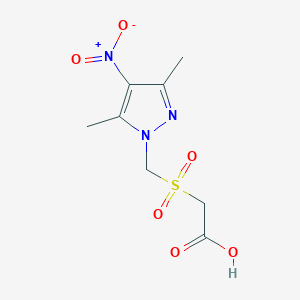 molecular formula C8H11N3O6S B2974866 {[(3,5-Dimethyl-4-nitro-1H-pyrazol-1-YL)methyl]sulfonyl}acetic acid CAS No. 1006440-43-2
