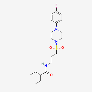 2-ethyl-N-(3-((4-(4-fluorophenyl)piperazin-1-yl)sulfonyl)propyl)butanamide