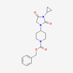 Benzyl 4-(3-cyclopropyl-2,4-dioxoimidazolidin-1-yl)piperidine-1-carboxylate
