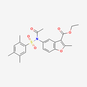 Ethyl 5-{acetyl[(2,4,5-trimethylphenyl)sulfonyl]amino}-2-methyl-1-benzofuran-3-carboxylate