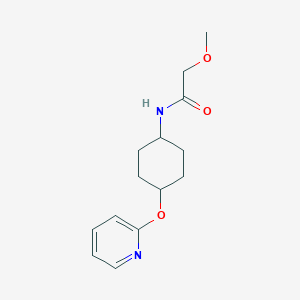 molecular formula C14H20N2O3 B2974880 2-methoxy-N-((1r,4r)-4-(pyridin-2-yloxy)cyclohexyl)acetamide CAS No. 2034436-59-2