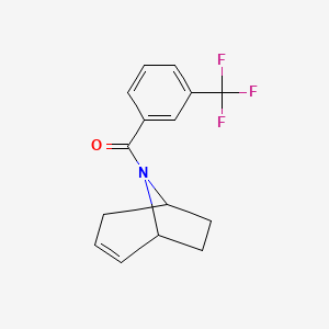 molecular formula C15H14F3NO B2974883 (1R,5S)-8-azabicyclo[3.2.1]oct-2-en-8-yl(3-(trifluoromethyl)phenyl)methanone CAS No. 1797904-57-4