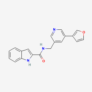 N-((5-(furan-3-yl)pyridin-3-yl)methyl)-1H-indole-2-carboxamide