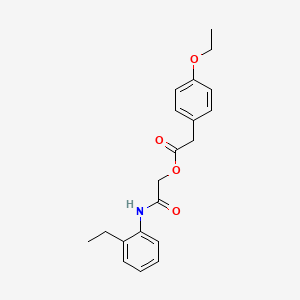 molecular formula C20H23NO4 B2974890 [(2-Ethylphenyl)carbamoyl]methyl 2-(4-ethoxyphenyl)acetate CAS No. 1524716-66-2