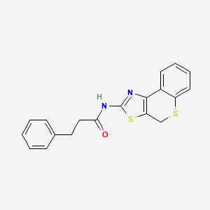 molecular formula C19H16N2OS2 B2974892 3-phenyl-N-(4H-thiochromeno[4,3-d]thiazol-2-yl)propanamide CAS No. 681233-21-6