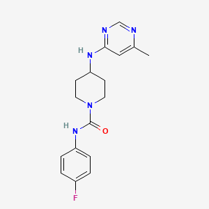 molecular formula C17H20FN5O B2974895 N-(4-Fluorophenyl)-4-[(6-methylpyrimidin-4-yl)amino]piperidine-1-carboxamide CAS No. 2380087-99-8