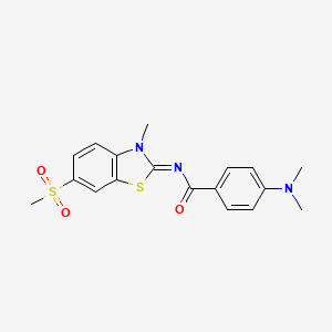 (Z)-4-(dimethylamino)-N-(3-methyl-6-(methylsulfonyl)benzo[d]thiazol-2(3H)-ylidene)benzamide