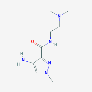 molecular formula C9H17N5O B2974913 4-Amino-N-[2-(dimethylamino)ethyl]-1-methyl-1H-pyrazole-3-carboxamide CAS No. 1492976-49-4