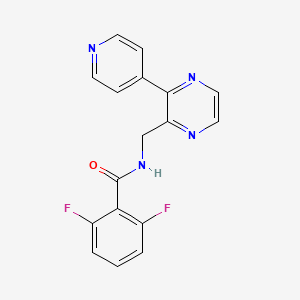 molecular formula C17H12F2N4O B2974915 2,6-difluoro-N-{[3-(pyridin-4-yl)pyrazin-2-yl]methyl}benzamide CAS No. 2097889-15-9
