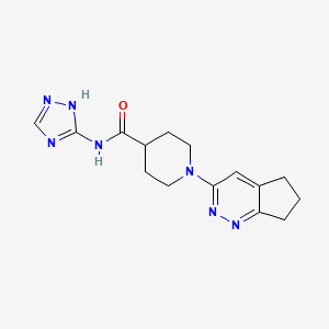 1-{5H,6H,7H-cyclopenta[c]pyridazin-3-yl}-N-(1H-1,2,4-triazol-5-yl)piperidine-4-carboxamide