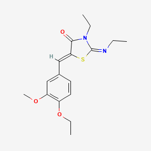(2Z,5Z)-5-(4-ethoxy-3-methoxybenzylidene)-3-ethyl-2-(ethylimino)thiazolidin-4-one