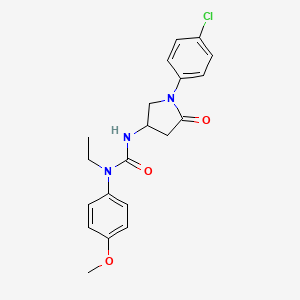 3-[1-(4-Chlorophenyl)-5-oxopyrrolidin-3-yl]-1-ethyl-1-(4-methoxyphenyl)urea