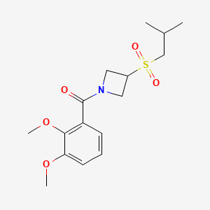 molecular formula C16H23NO5S B2974940 (2,3-二甲氧基苯基)(3-(异丁基磺酰)氮杂环丁烷-1-基)甲酮 CAS No. 1797276-49-3