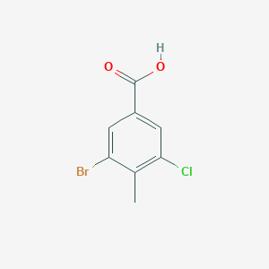 molecular formula C8H6BrClO2 B2974943 3-Bromo-5-chloro-4-methylbenzoic acid CAS No. 515135-60-1