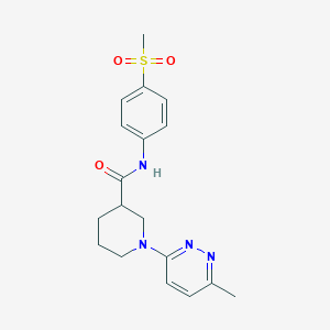 molecular formula C18H22N4O3S B2974944 1-(6-甲基吡哒嗪-3-基)-N-(4-(甲基磺酰基)苯基)哌啶-3-甲酰胺 CAS No. 2319809-99-7