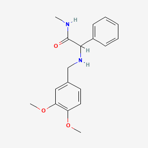 molecular formula C18H22N2O3 B2974951 2-((3,4-dimethoxybenzyl)amino)-N-methyl-2-phenylacetamide CAS No. 1236272-08-4