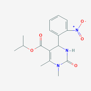 Propan-2-yl 3,4-dimethyl-6-(2-nitrophenyl)-2-oxo-1,6-dihydropyrimidine-5-carboxylate