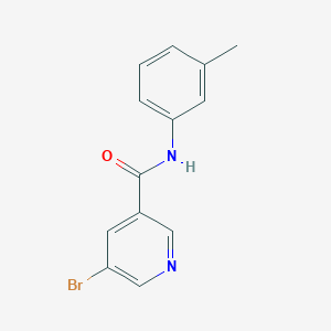 molecular formula C13H11BrN2O B2974971 5-溴代-N-(3-甲基苯基)吡啶-3-甲酰胺 CAS No. 302953-18-0