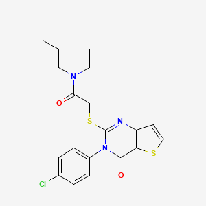 N-butyl-2-{[3-(4-chlorophenyl)-4-oxo-3,4-dihydrothieno[3,2-d]pyrimidin-2-yl]sulfanyl}-N-ethylacetamide