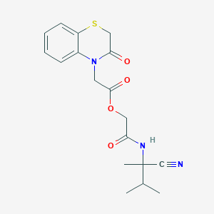 [(1-cyano-1,2-dimethylpropyl)carbamoyl]methyl 2-(3-oxo-3,4-dihydro-2H-1,4-benzothiazin-4-yl)acetate