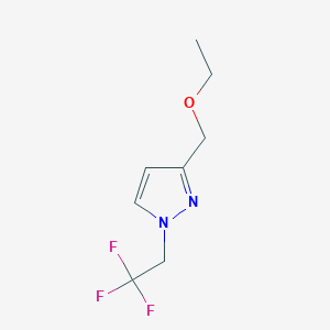 molecular formula C8H11F3N2O B2974979 3-(ethoxymethyl)-1-(2,2,2-trifluoroethyl)-1H-pyrazole CAS No. 1856039-94-5