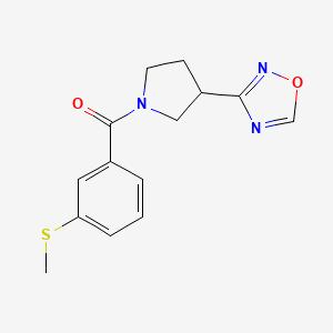(3-(1,2,4-Oxadiazol-3-yl)pyrrolidin-1-yl)(3-(methylthio)phenyl)methanone
