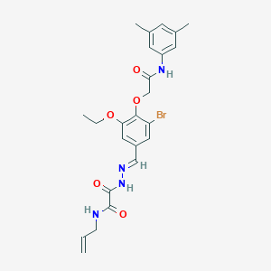 molecular formula C24H27BrN4O5 B297499 N-allyl-2-(2-{3-bromo-4-[2-(3,5-dimethylanilino)-2-oxoethoxy]-5-ethoxybenzylidene}hydrazino)-2-oxoacetamide 