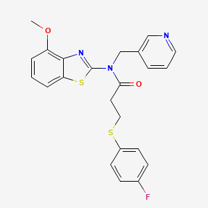 3-((4-fluorophenyl)thio)-N-(4-methoxybenzo[d]thiazol-2-yl)-N-(pyridin-3-ylmethyl)propanamide